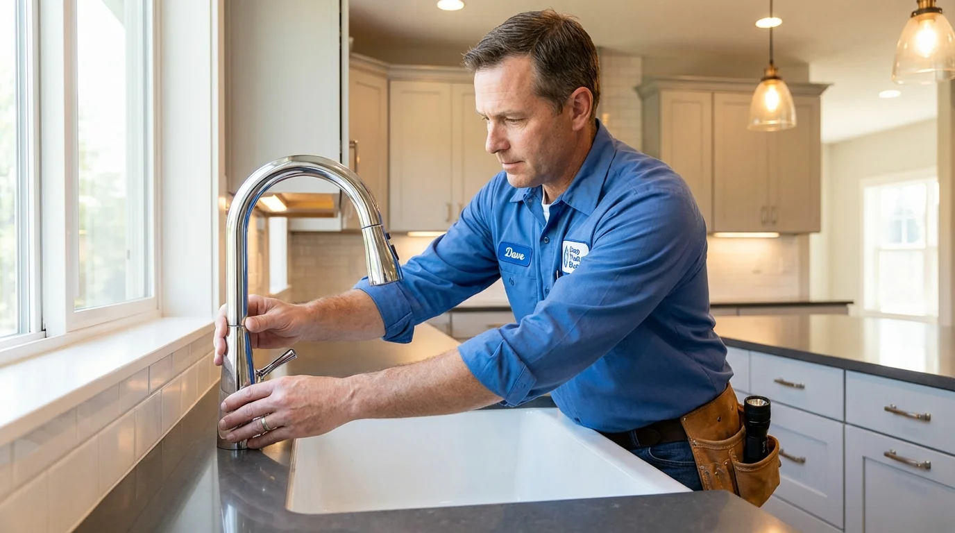 Kitchen faucet installation by Johns Plumbing LLC in Dublin